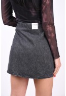 Skirt Selected Slfclair Mw Black Short Wrap Black Denim